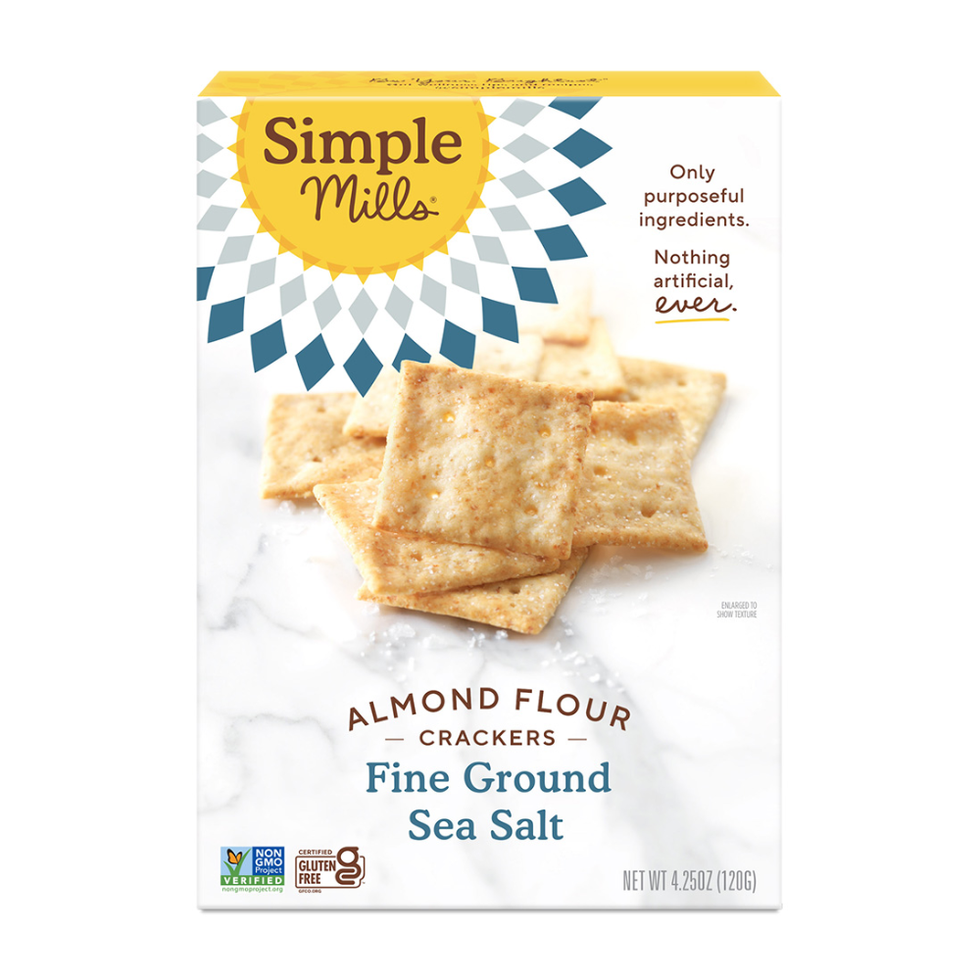 box of almond flour crackers with sea salt
