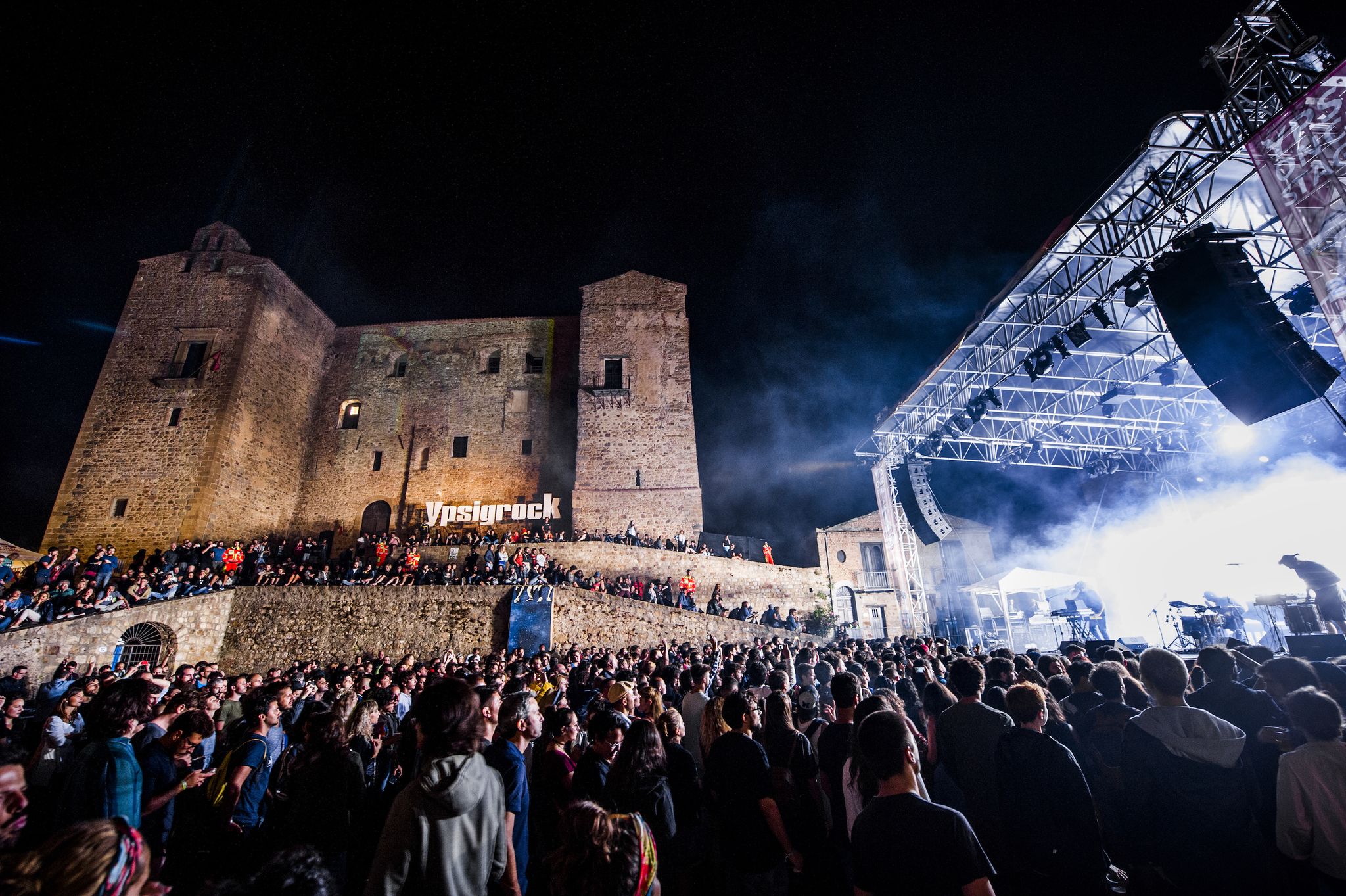People, Crowd, Stage, Event, Performance, Night, Castle, Architecture, Audience, Photography, 