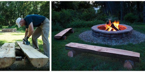 Backyard, Table, Grass, Tree, Furniture, Fire, Landscape, Lawn, 
