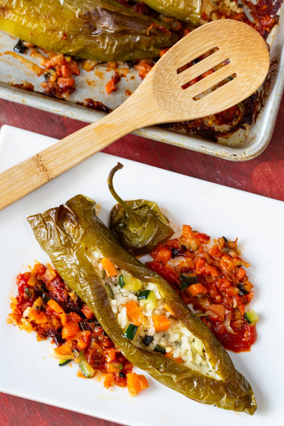 recetas con verduras pimiento italiano relleno de verduras