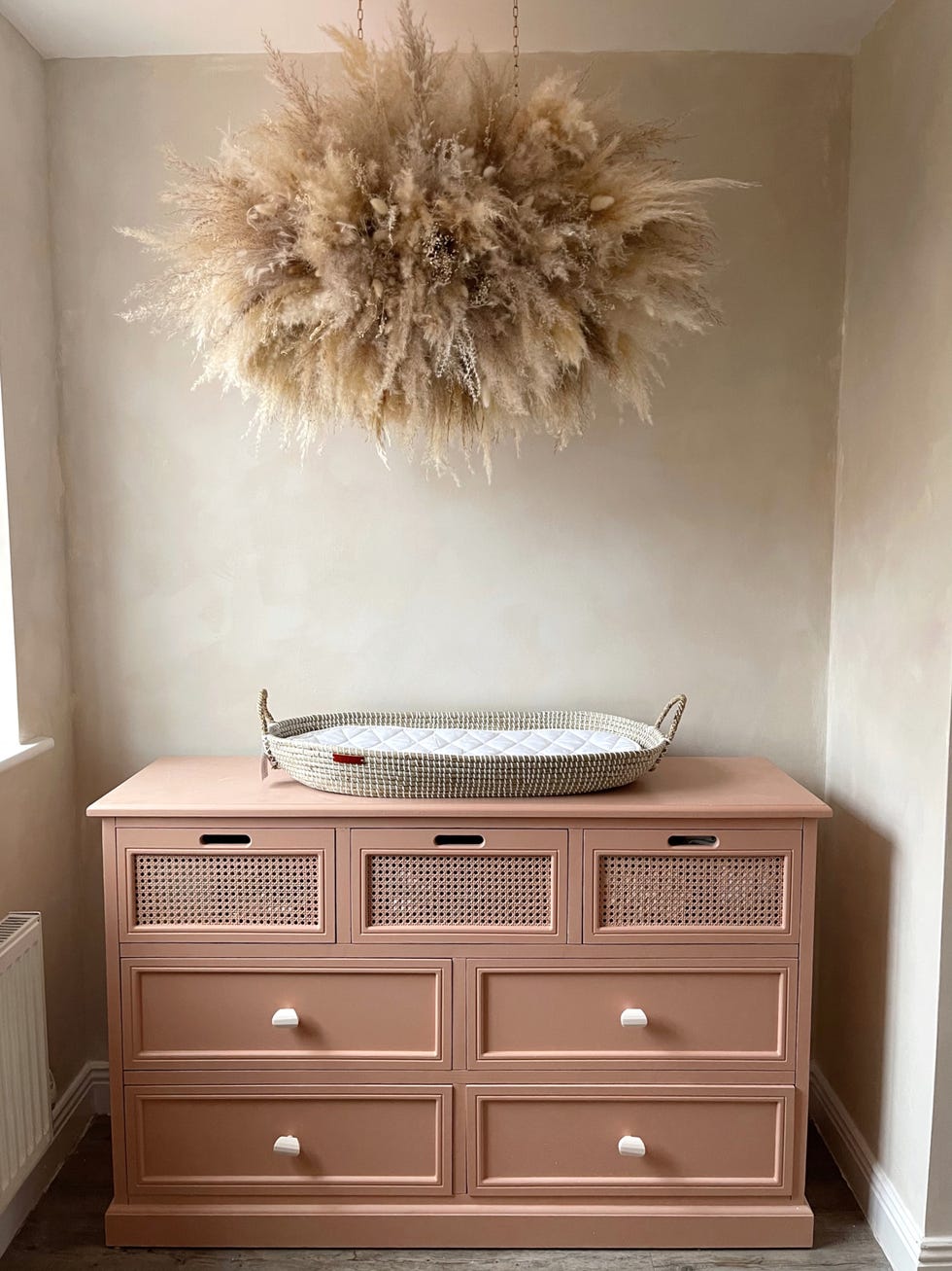 pampas chandelier in babys room