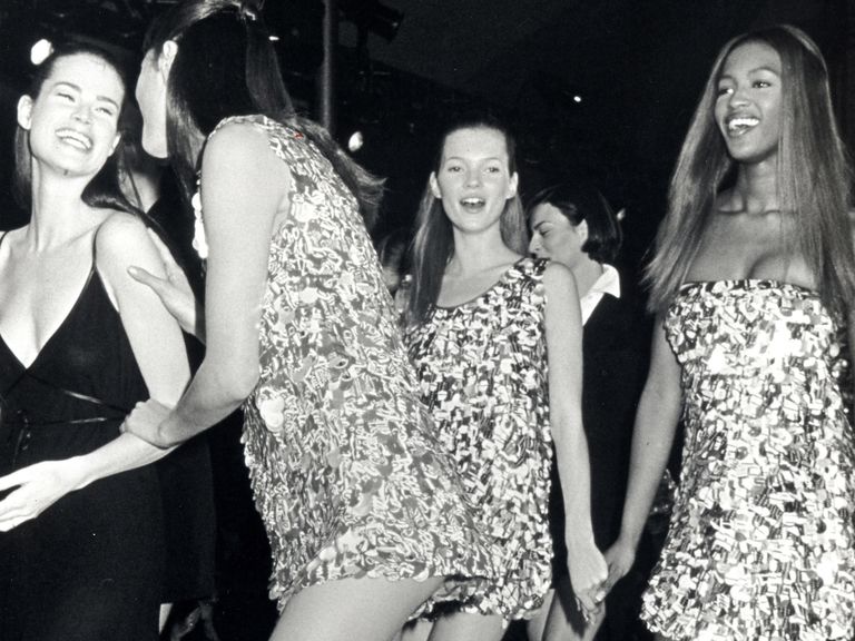 christy turlington, model, kate moss and naomi campbell photo by ron galella, ltdron galella collection via getty images