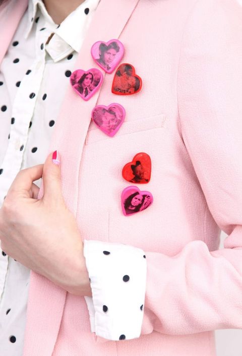 valentine's day heart crafts 90s heartthrob pins