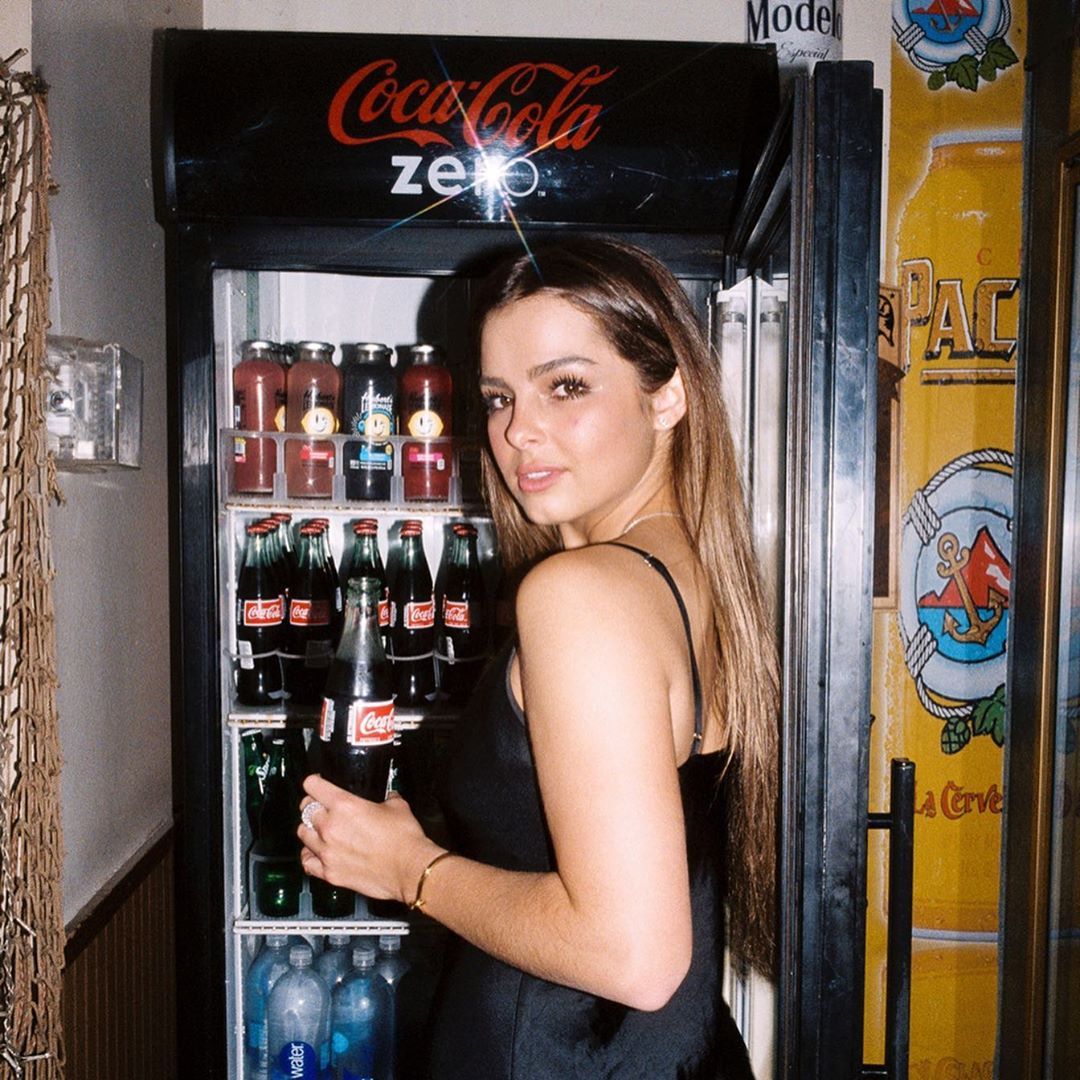 Carbonated soft drinks, Cola, Drink, Machine, Vending machine, Soft drink, Coca-cola, Advertising, Long hair, 