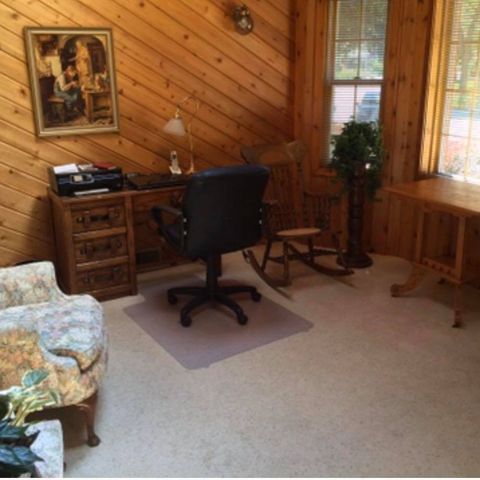 home office with desk and chair