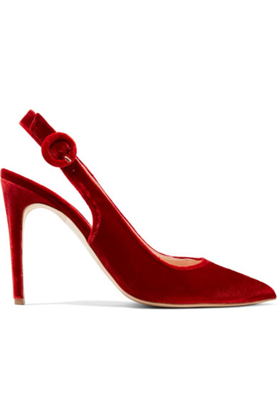 Footwear, High heels, Slingback, Red, Shoe, Court shoe, Basic pump, Leather, Carmine, Sandal, 