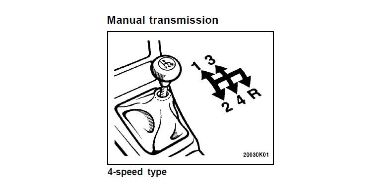 1996 toyota tercel 4 speed gearshift