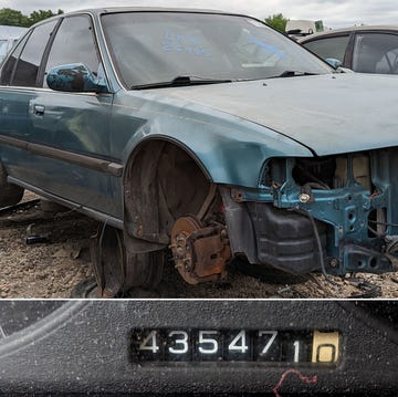 1991 honda accord with 435k miles in colorado wrecking yard