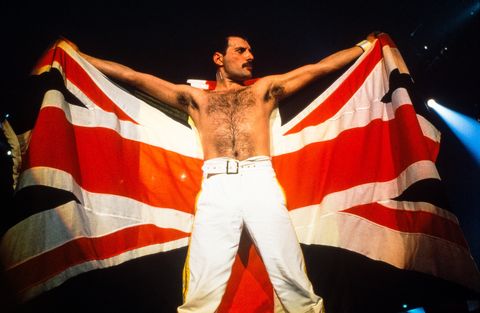 Queen plays Knebworth, the last concert on the Magic Tour on August 09, 1986 in Knebworth, United Kingdom.