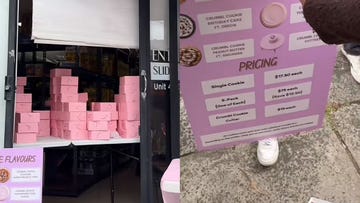 crumbl cookie scam in sydney screenshots from tiktok