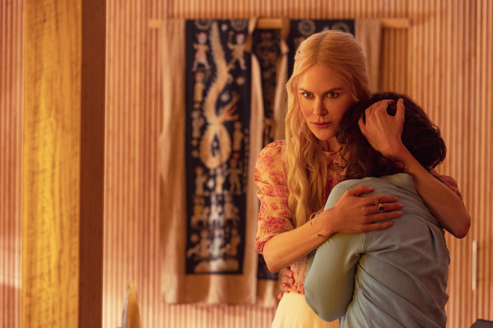 nine perfect strangers    “motherlode”   episode 106    as the protocol escalates, relationships are strengthened, even as the effects of the treatment become more unsettling masha reveals her unique treatment goals for the marconi family carmel regina hall and masha nicole kidman, shown photo by vince valituttihulu