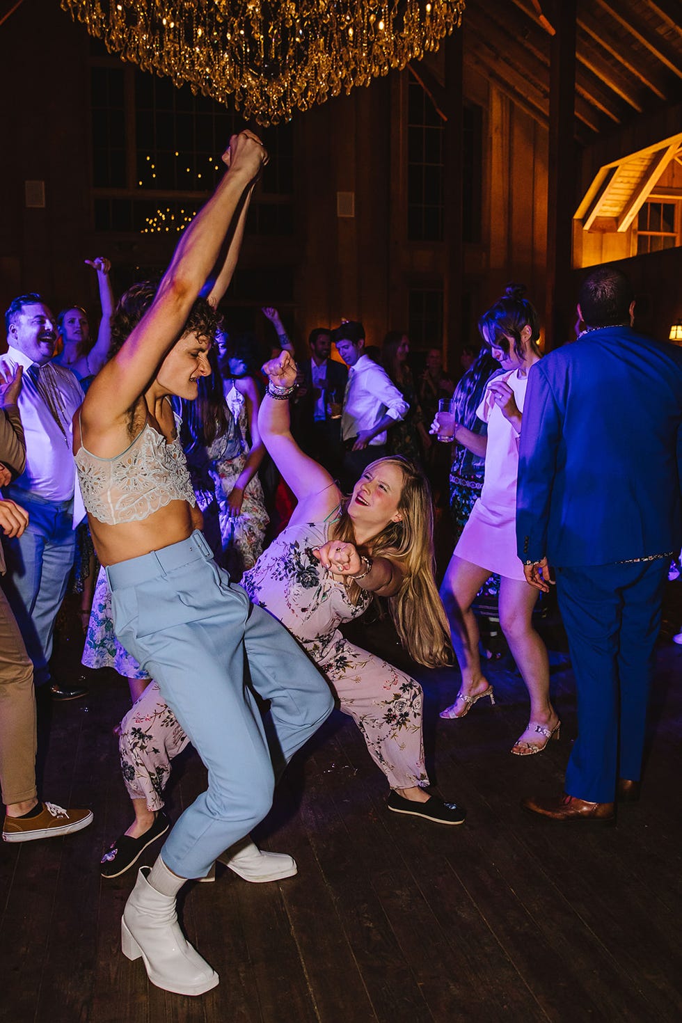 a group of people dancing