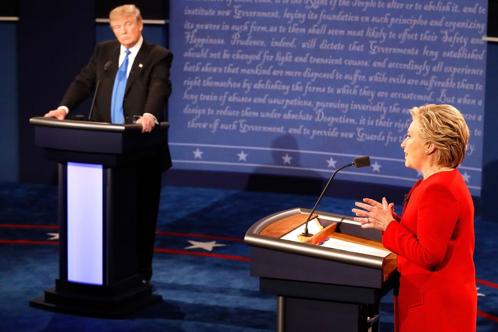Donald Trump Hillary Clinton Debate Photo