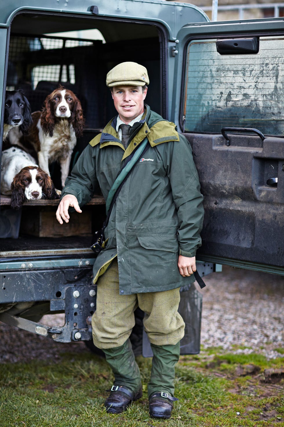 Jachtopziener Mark op het landgoed Gunnerside in de Yorkshire Dales