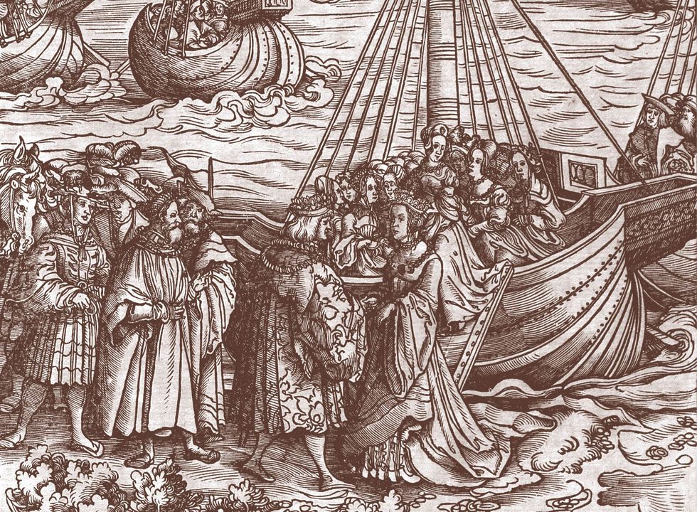 In augustus 1496 ging Johanna scheep richting de Nederlanden om te trouwen met aartshertog Filips Ze werd gescorteerd door een vloot van ruim honderd schepen met vijftienduizend man aan boord die haar konden verdedigen als de Fransen de vloot zouden aanvallen