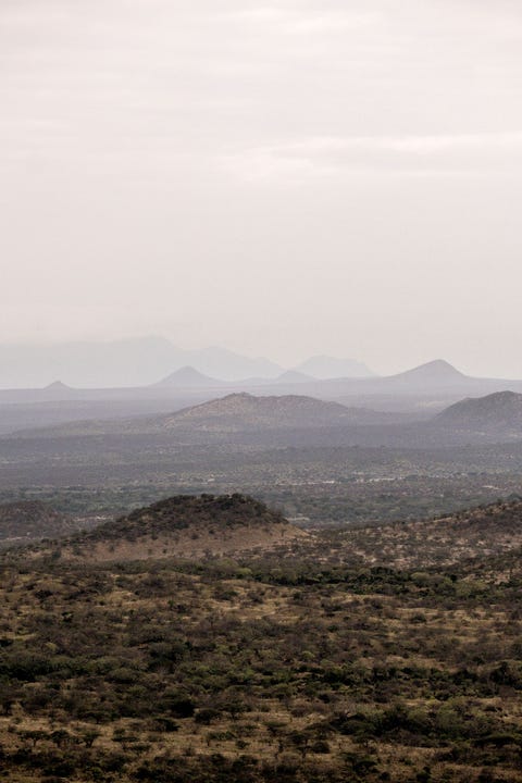 Het landschap van Tsavo West