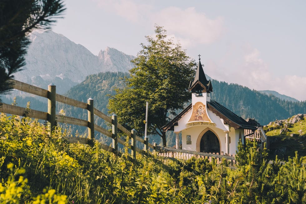 Een kleine kapel bij de Tiroolse berghut Ritzau Alm