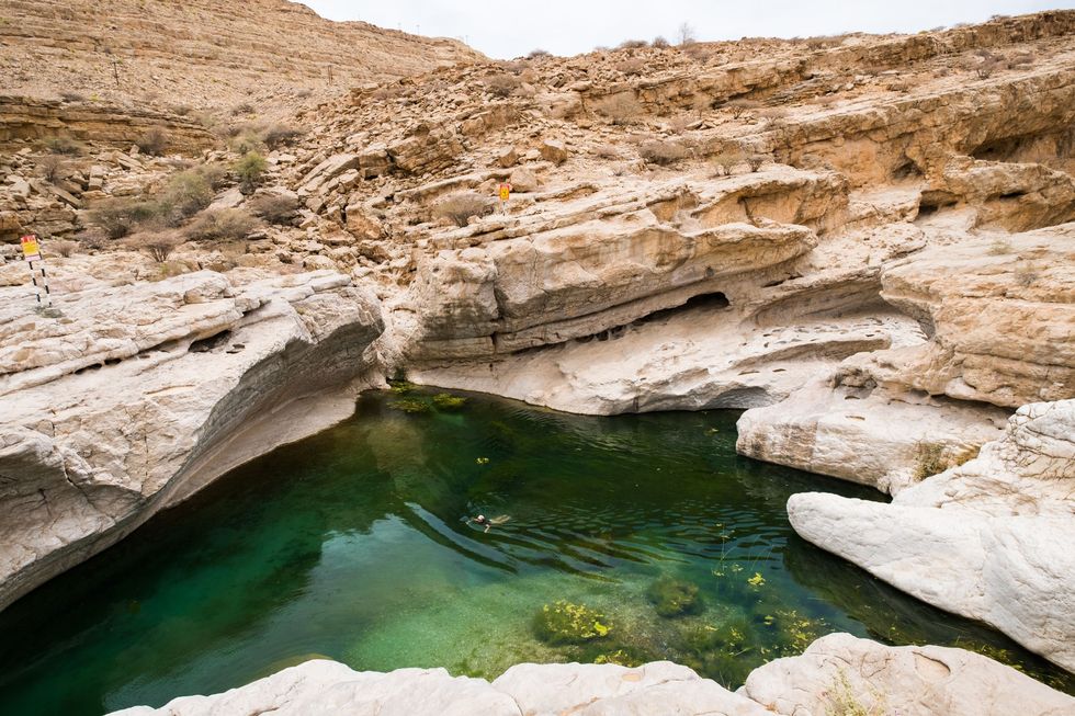 In Wadi Bani Khalid kan je heerlijk zwemmen