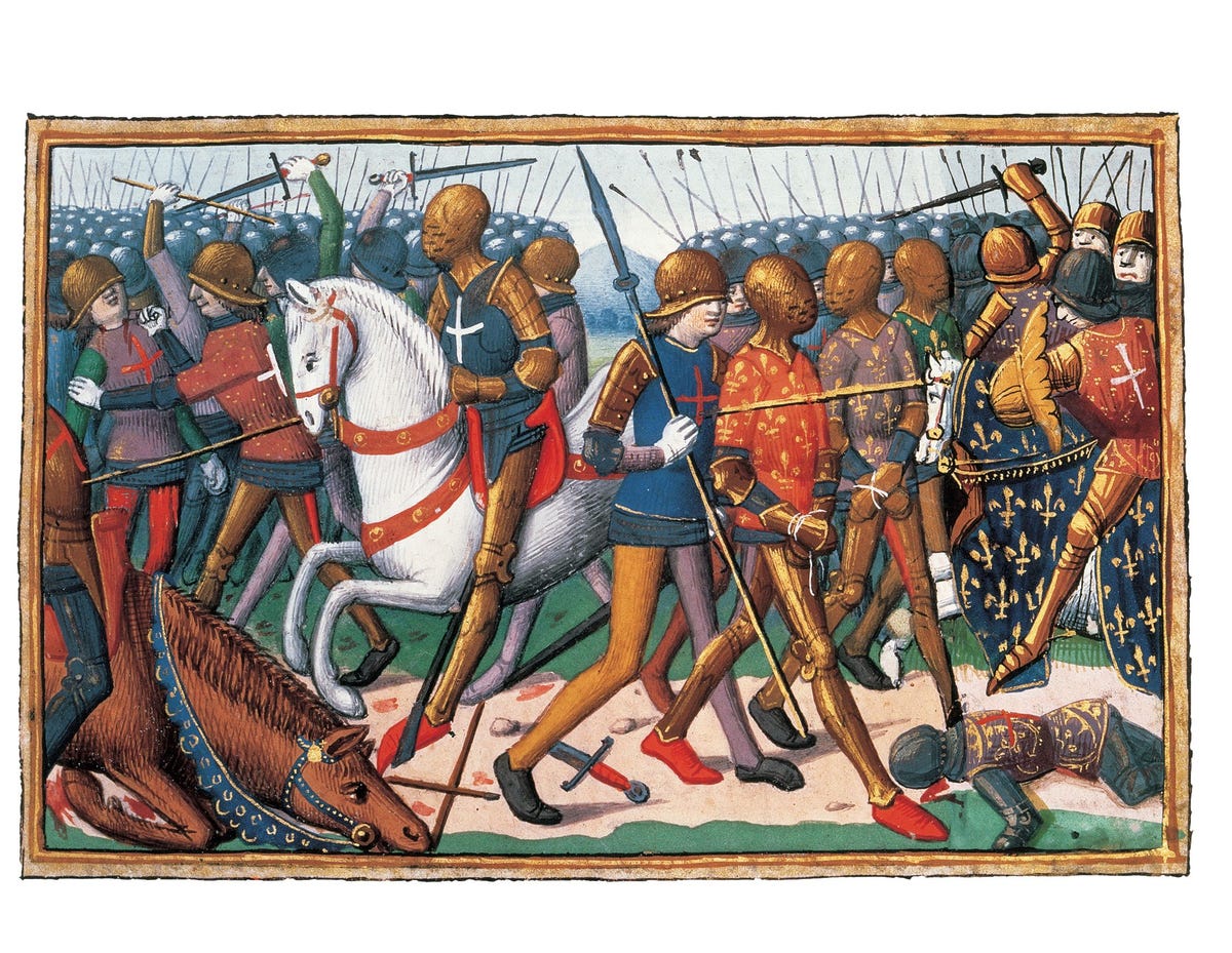 In de Slag bij Azincourt boekten de Engelsen in de Honderdjarige Oorlog een grote overwinning op de Fransen