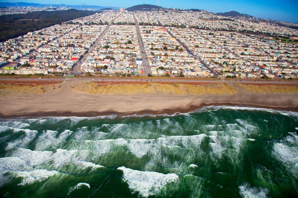 Ocean Beach het stadsstrand van San Francisco
