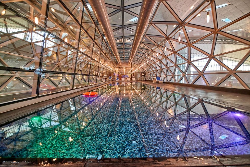 Hamad International Airport in Doha Qatar werd gebouwd met het oog op het WK voetbal in 2022