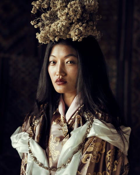 Vrouw uit Paro Bhutan 2016