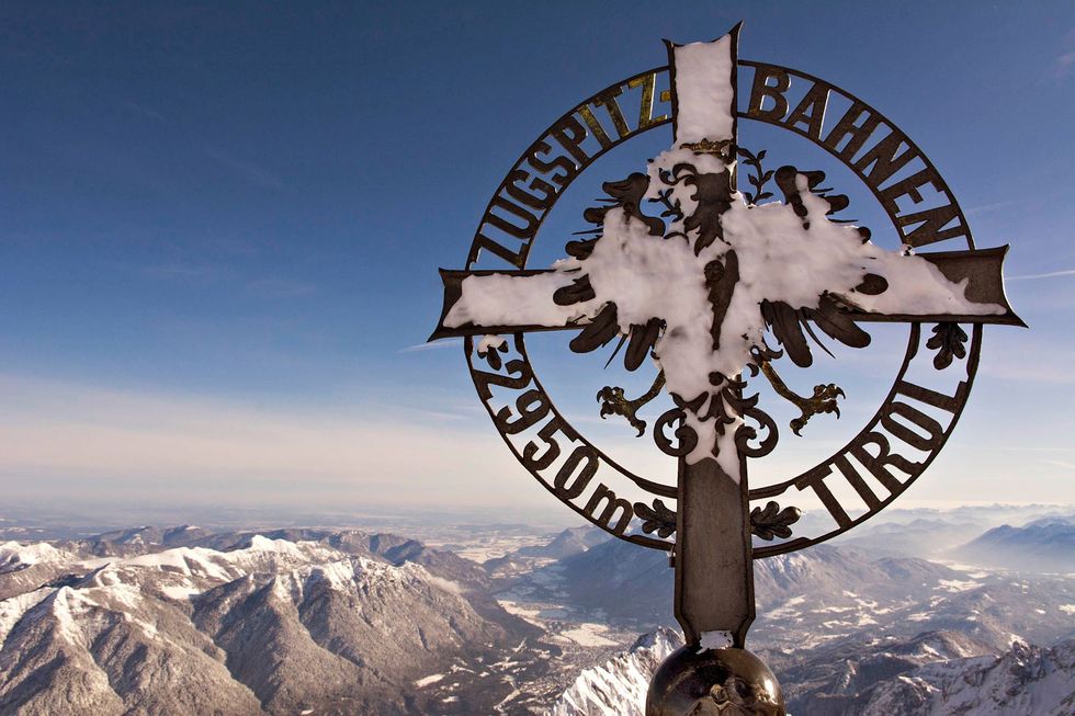 Op de top van de Zugspitze