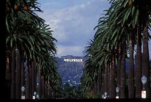 29th oct 93  a general view of the famous hollywood sign in los angeles la is one of the sites f