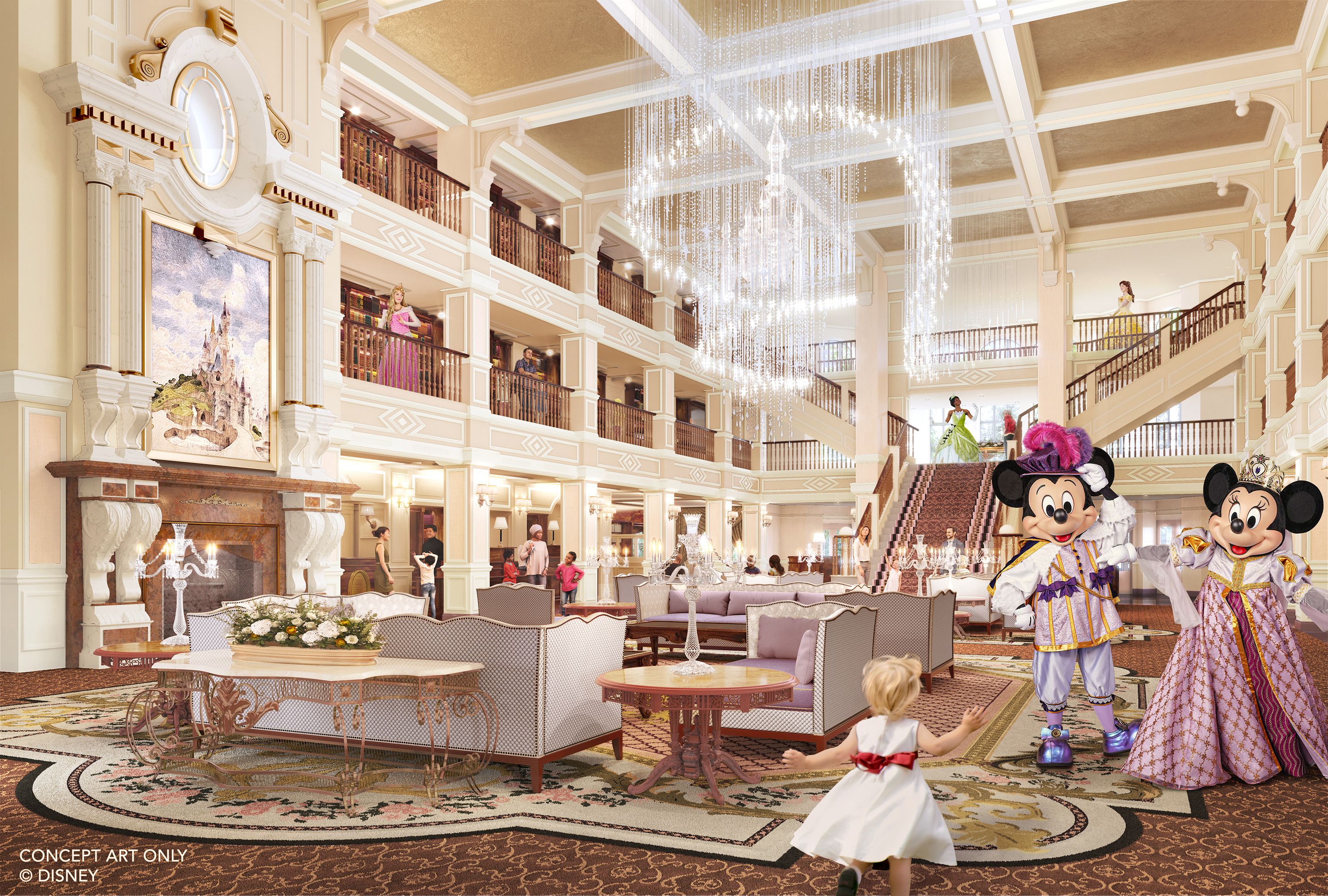 Disneyland Hotel Reabre Sus Puertas Y Se Convierte En El Lugar De Lujo   A Interior Lobby 6502b53b5af19 