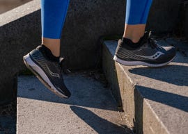 close up of runners feet