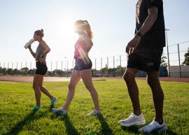 runners walking after workout