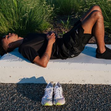 runner laying down after a workout