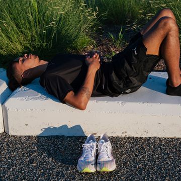 runner laying down after a workout