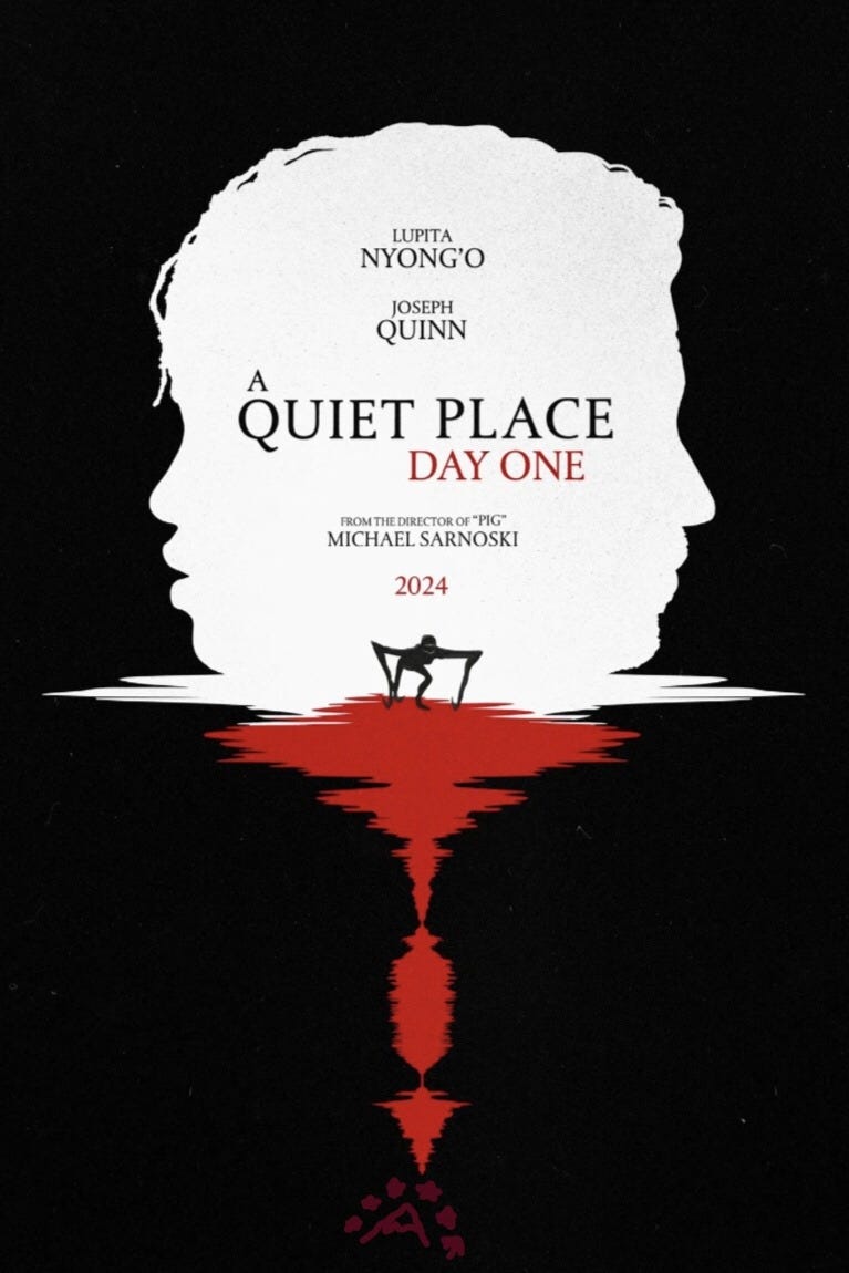 a movie poster for a quiet place day one