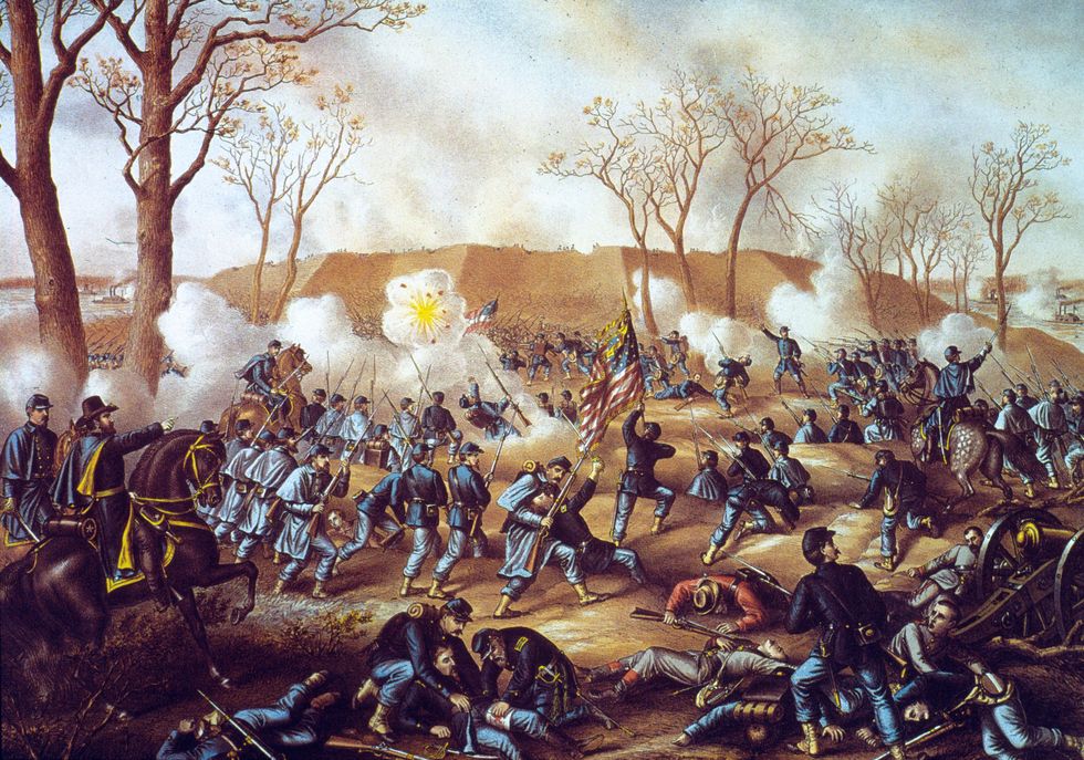 A scene from the Battle of Fort Donelson