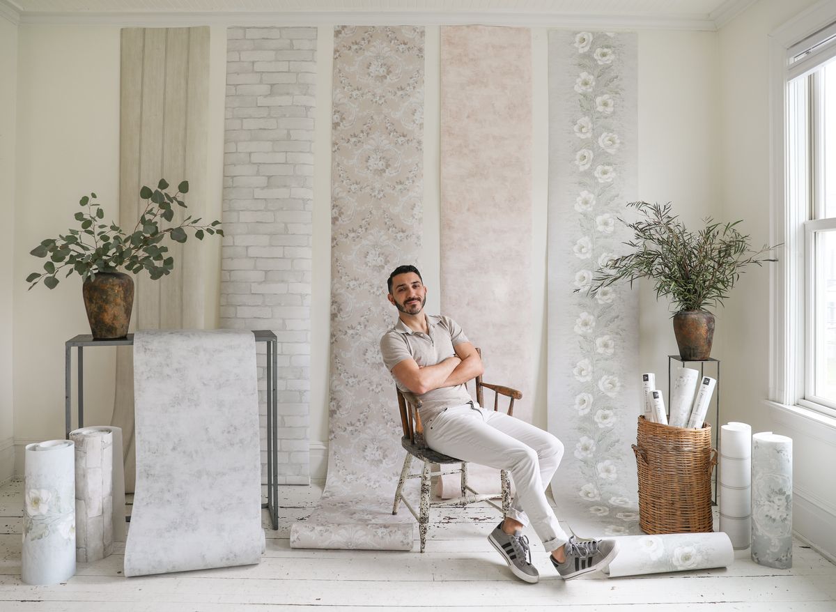 zio and sons partners with a street prints on a collection of fresco inspired wallpapers