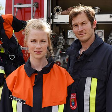 Christine Eixenberger y Stefan Murr en la película de bomberos 'A tu lado'
