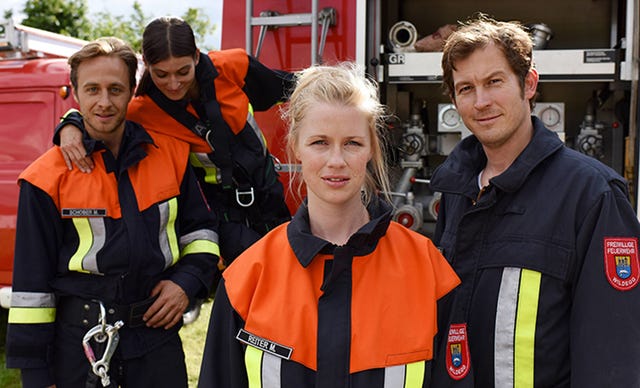 Christine Eixenberger y Stefan Murr en la película de bomberos 'A tu lado'