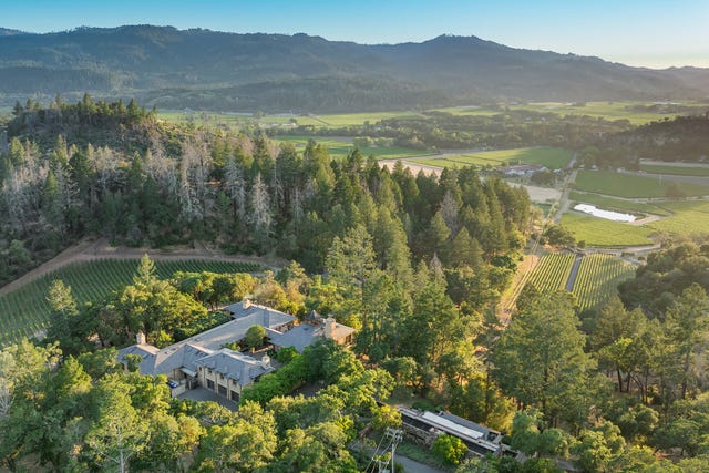 a house surrounded by trees