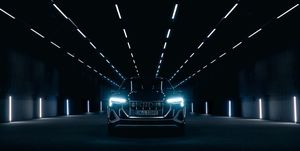 audi e tron sportback 55 quattro with digital matrix led headlights in the audi light tunnel