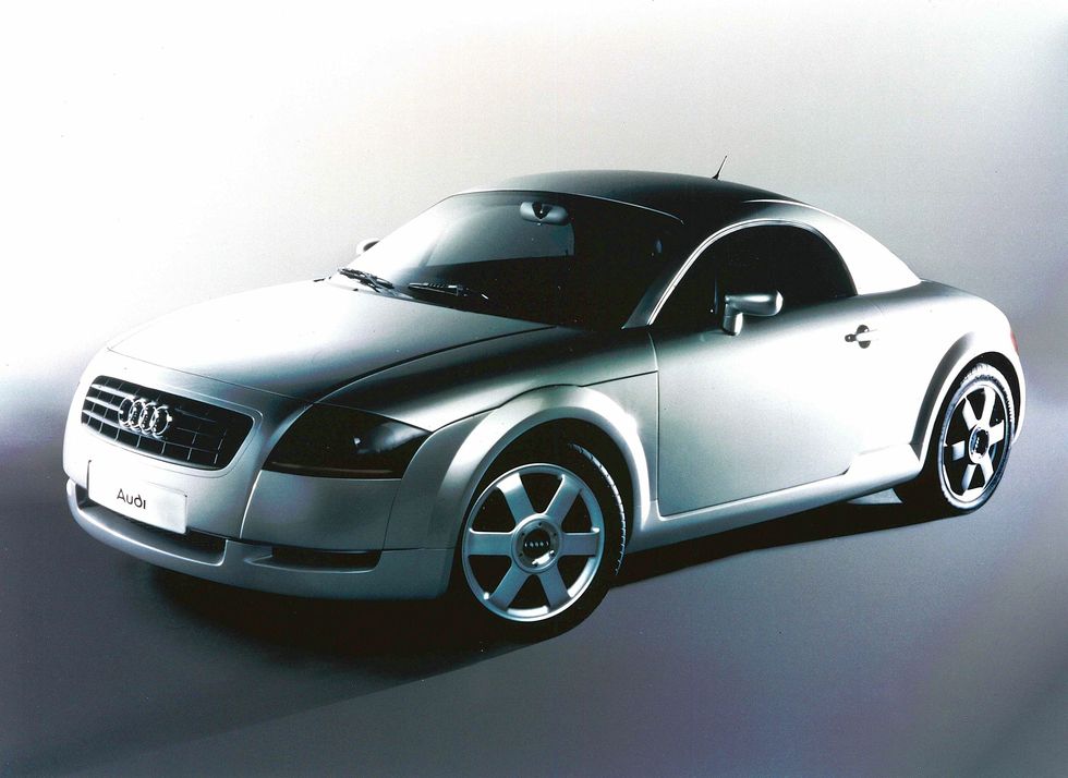 the audi tt coupe show car shown at the 1995 frankfurt auto show