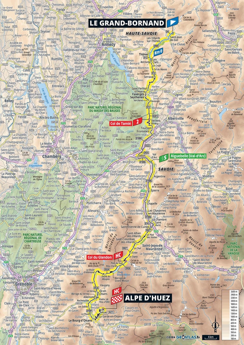 course map of stage 8 of the 2024 tour de france femmes﻿