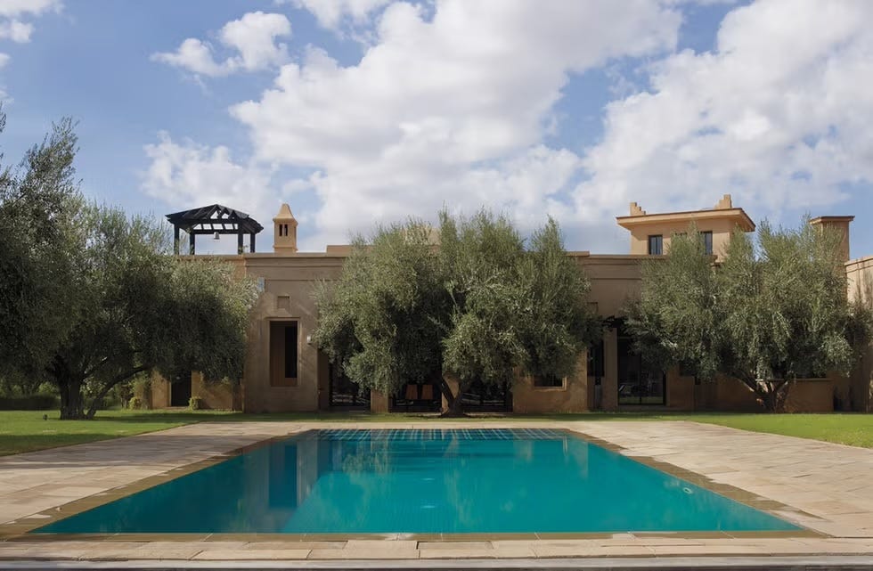 Riad in Morocco, poolside. 