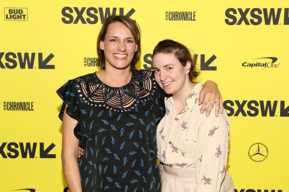 Amy Adrion and Lena Dunham at ​Half the Picture's ​​South by Southwest premiere 