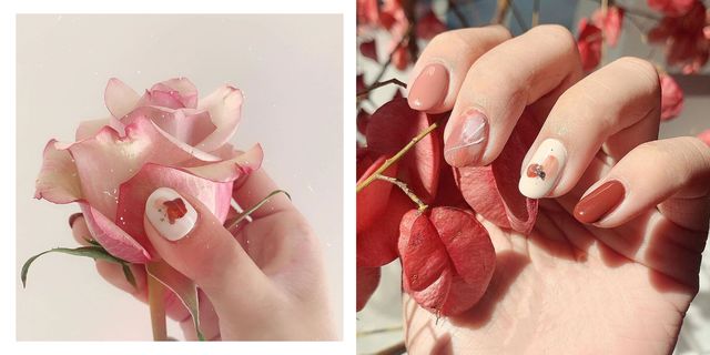 雙手寫著溫柔2個字啊～秋冬8款【豆沙玫瑰】美甲提案，搭配裸粉跳色好有氣質！