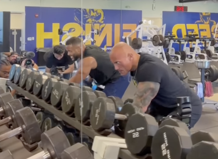 Aaron Donald & Dwayne 'The Rock' Johnson Full Gym Work Out 