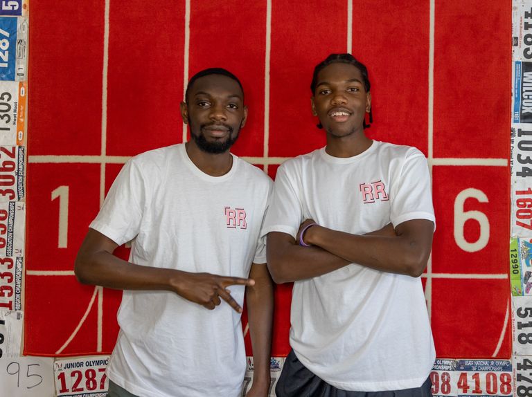 aaron potts left and joshua potts, of the two black runners podcast