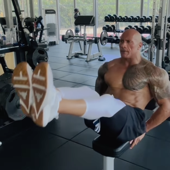 The Rock Just Shared a Rare Look at His Ab Day Workout