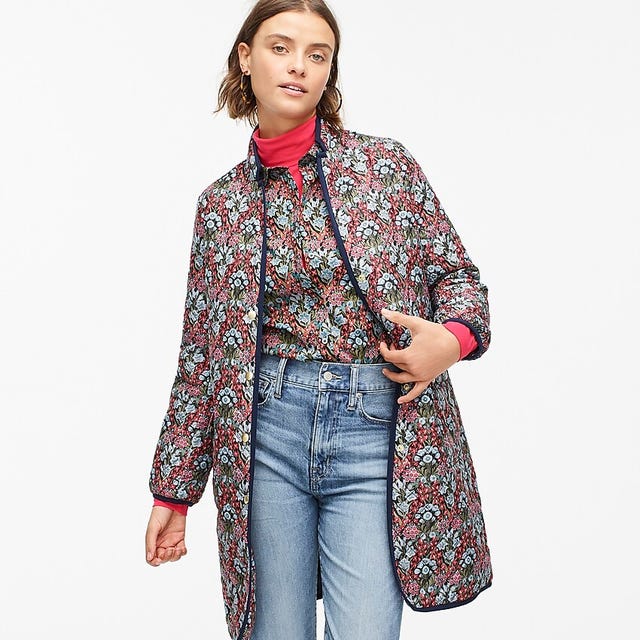 J Crew floral coat