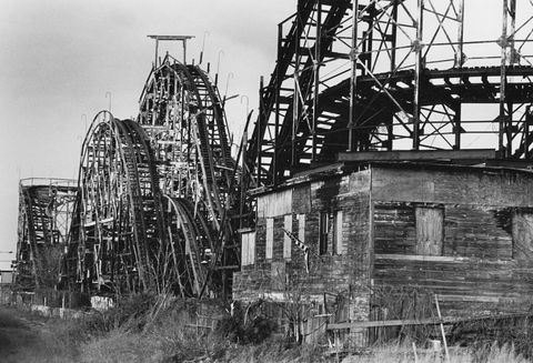 Abandoned Derelict Wooden Roller Coaster